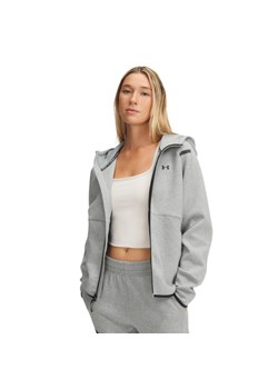 Damska bluza treningowa rozpinana z kapturem Under Armour Unstoppable Fleece FZ - szara ze sklepu Sportstylestory.com w kategorii Bluzy damskie - zdjęcie 178555872