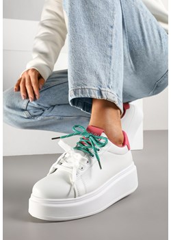 Biało-Różowe Sneakersy z Podwójnym Sznurowaniem Zdivoria ze sklepu renee.pl w kategorii Buty sportowe damskie - zdjęcie 178562593