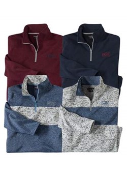 Zestaw 4 swetrów z mikropolaru Sport Mountain ze sklepu Atlas For Men w kategorii Swetry męskie - zdjęcie 178563044