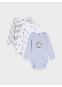 Sinsay - Body 3 pack - niebieski ze sklepu Sinsay w kategorii Odzież dla niemowląt - zdjęcie 178573382