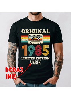 Koszulka na 40 urodziny męska czarna ORIGINAL 1985 z imieniem ze sklepu Time For Fashion w kategorii T-shirty męskie - zdjęcie 178574870