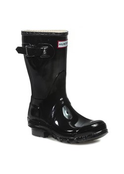 Kalosze Hunter Original Gloss Short WFS1000RGL Czarny ze sklepu eobuwie.pl w kategorii Kalosze damskie - zdjęcie 178575214
