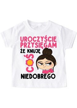 Koszulka dla dziecka -Uroczyście przysięgam że knuję coś niedobrego ze sklepu Time For Fashion w kategorii Bluzki dziewczęce - zdjęcie 178576222