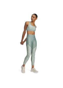 Damskie legginsy treningowe Under Armour Tech Print Panel Ankle - zielone ze sklepu Sportstylestory.com w kategorii Spodnie damskie - zdjęcie 178577031