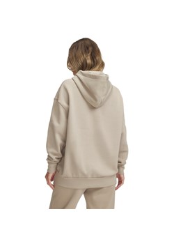 Damska bluza dresowa nierozpinana z kapturem Under Armour UA Icon Fleece OS Hoodie - brązowa ze sklepu Sportstylestory.com w kategorii Bluzy damskie - zdjęcie 178577091