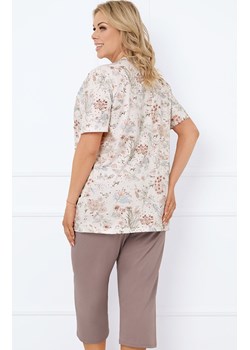 Bawełniana piżama damska Ermida, Kolor ecru-cappuccino, Rozmiar L, Italian Fashion ze sklepu Primodo w kategorii Piżamy damskie - zdjęcie 178579264