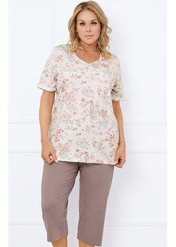 Bawełniana piżama damska Ermida, Kolor ecru-cappuccino, Rozmiar M, Italian Fashion ze sklepu Intymna w kategorii Piżamy damskie - zdjęcie 178580234
