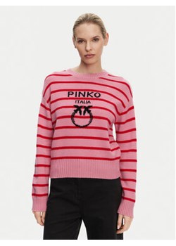 PINKO Sweter 104679 A2EV ORZ Różowy Regular Fit ze sklepu MODIVO w kategorii Swetry damskie - zdjęcie 178581494