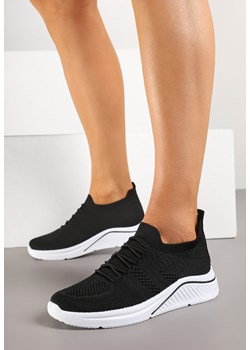 Czarne Siateczkowe Buty Sportowe Sneakersy na Zdobionej Podeszwie Talloti ze sklepu renee.pl w kategorii Buty sportowe damskie - zdjęcie 178583202