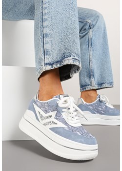 Niebieskie Sneakersy na Platformie Ozdobione Gwiazdą Norlevi ze sklepu renee.pl w kategorii Buty sportowe damskie - zdjęcie 178583451