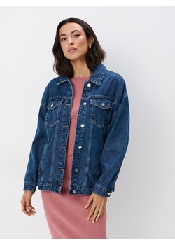 Mohito - Kurtka jeansowa oversize - niebieski ze sklepu Mohito w kategorii Kurtki damskie - zdjęcie 178589800
