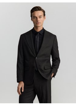 Reserved - Marynarka slim fit z wiskozą - czarny ze sklepu Reserved w kategorii Marynarki męskie - zdjęcie 178590281