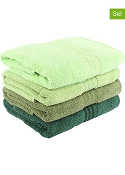 Colourful Cotton Ręczniki prysznicowe (4 szt.) &quot;Rainbow&quot; w kolorze zielonym ze sklepu Limango Polska w kategorii Ręczniki - zdjęcie 178593651