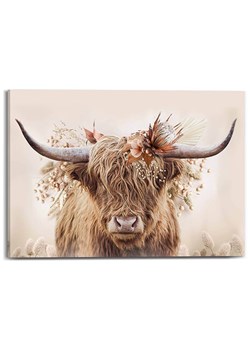 Orangewallz Druk &quot;Cow and Flowers&quot; na płótnie - 50 x 70 cm ze sklepu Limango Polska w kategorii Obrazy - zdjęcie 178593732