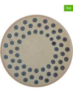 Bloomingville Talerz obiadowy &quot;Tinni&quot; w kolorze beżowo-niebieskim - Ø 28,5 cm ze sklepu Limango Polska w kategorii Naczynia - zdjęcie 178594430