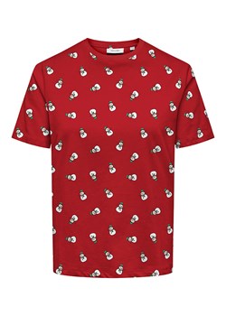 ONLY &amp; SONS Koszulka &quot;Klaus&quot; w kolorze czerwonym ze sklepu Limango Polska w kategorii T-shirty męskie - zdjęcie 178595631