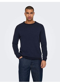 ONLY &amp; SONS Sweter &quot;Tapa&quot; w kolorze granatowym ze sklepu Limango Polska w kategorii Swetry męskie - zdjęcie 178595792