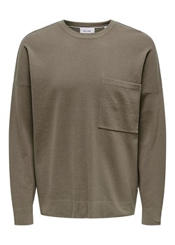 ONLY &amp; SONS Sweter &quot;Lamai&quot; w kolorze szarobrązowym ze sklepu Limango Polska w kategorii Swetry męskie - zdjęcie 178595813