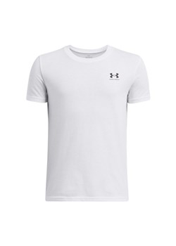Chłopięcy t-shirt basic Under Armour UA B Sportstyle Lc SS - biały ze sklepu Sportstylestory.com w kategorii T-shirty chłopięce - zdjęcie 178599030