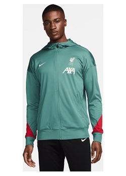 Męski dzianinowy dres piłkarski z kapturem Nike Dri-FIT Liverpool F.C. Strike - Zieleń ze sklepu Nike poland w kategorii Bluzy męskie - zdjęcie 178602121