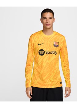 Męska koszulka piłkarska z długim rękawem Nike FC Barcelona Stadium Goalkeeper 2024/25 – replika - Żółty ze sklepu Nike poland w kategorii T-shirty męskie - zdjęcie 178602231