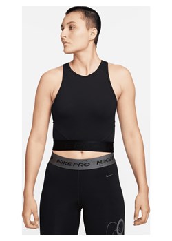 Krótka koszulka damska Nike Pro Dri-FIT - Czerń ze sklepu Nike poland w kategorii Biustonosze - zdjęcie 178602322