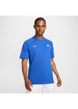 Koszulka piłkarska z krótkim rękawem Nike Inter Mediolan Travel - Niebieski ze sklepu Nike poland w kategorii T-shirty męskie - zdjęcie 178602473