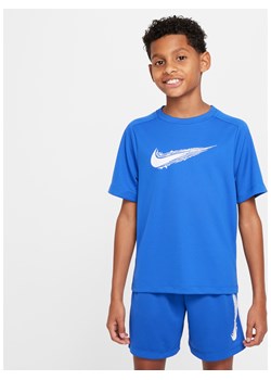 Koszulka z krótkim rękawem dla dużych dzieci (chłopców) Dri-FIT Nike Multi - Niebieski ze sklepu Nike poland w kategorii T-shirty chłopięce - zdjęcie 178603101