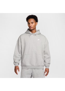 Męska dzianinowa bluza z kapturem o kroju oversize Nike Sportswear Club - Szary ze sklepu Nike poland w kategorii Bluzy męskie - zdjęcie 178603644