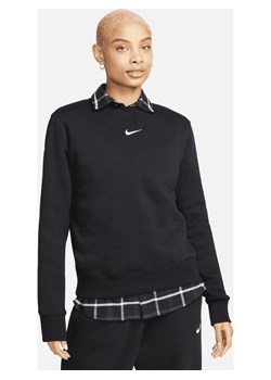 Damska bluza dresowa z półokrągłym dekoltem Nike Sportswear Phoenix Fleece - Czerń ze sklepu Nike poland w kategorii Bluzy damskie - zdjęcie 178603843