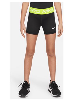 Spodenki dla dziewcząt Nike Pro - Czerń ze sklepu Nike poland w kategorii Szorty - zdjęcie 178604234