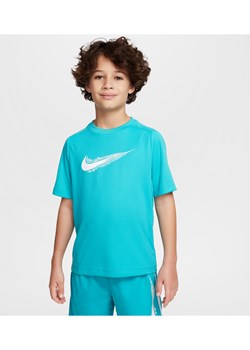 Koszulka z krótkim rękawem dla dużych dzieci (chłopców) Dri-FIT Nike Multi - Zieleń ze sklepu Nike poland w kategorii T-shirty chłopięce - zdjęcie 178604243