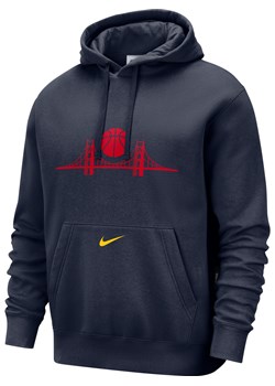 Męska dzianinowa bluza z kapturem Nike NBA Golden State Warriors Club City Edition - Niebieski ze sklepu Nike poland w kategorii Bluzy męskie - zdjęcie 178604361