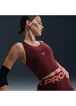 Damska koszulka bez rękawów o skróconym kroju Dri-FIT Nike Pro - Czerwony ze sklepu Nike poland w kategorii Bluzki damskie - zdjęcie 178604500