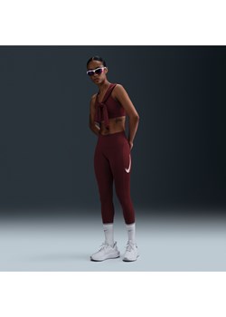 Damskie legginsy 7/8 ze średnim stanem Nike Fast - Czerwony ze sklepu Nike poland w kategorii Spodnie damskie - zdjęcie 178604743