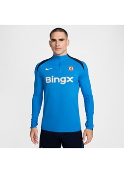 Męska treningowa koszulka piłkarska z dzianiny Nike Dri-FIT ADV Chelsea F.C. Strike Elite - Niebieski ze sklepu Nike poland w kategorii T-shirty męskie - zdjęcie 178605222