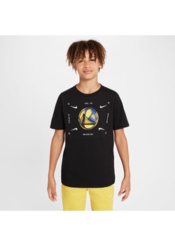 T-shirt z logo dla dużych dzieci (chłopców) Nike NBA Golden State Warriors - Czerń ze sklepu Nike poland w kategorii T-shirty chłopięce - zdjęcie 178605380