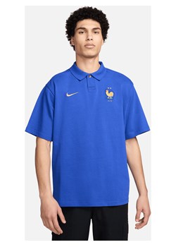 Męska piłkarska koszulka polo o kroju oversize Nike FFF - Niebieski ze sklepu Nike poland w kategorii T-shirty męskie - zdjęcie 178605811