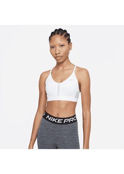 Damski stanik sportowy z dekoltem w kształcie litery V i wkładkami zapewniający lekkie wsparcie Nike Indy - Biel ze sklepu Nike poland w kategorii Biustonosze - zdjęcie 178605861