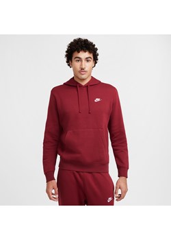 Bluza z kapturem Nike Sportswear Club Fleece - Czerwony ze sklepu Nike poland w kategorii Bluzy męskie - zdjęcie 178605882