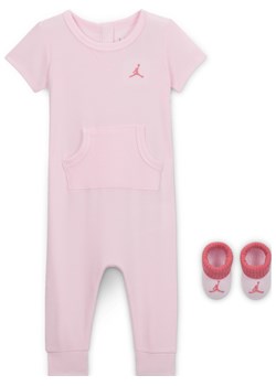 Dwuczęściowy zestaw (pajacyk) z krótkim rękawem dla niemowląt Jordan Essential - Różowy ze sklepu Nike poland w kategorii Odzież dla niemowląt - zdjęcie 178606822