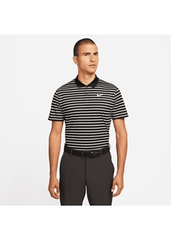 Męska koszulka polo do golfa w paski Nike Dri-FIT Victory - Czerń ze sklepu Nike poland w kategorii T-shirty męskie - zdjęcie 178608031