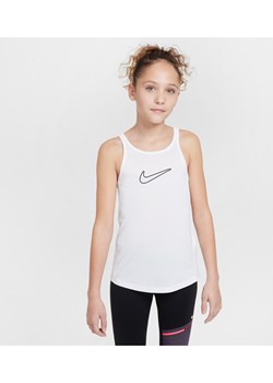 Koszulka bez rękawów dla dużych dzieci (dziewcząt) Dri-FIT Nike One Classic - Biel ze sklepu Nike poland w kategorii Bluzki dziewczęce - zdjęcie 178608102