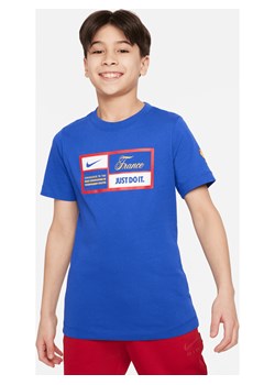 T-shirt piłkarski dla dużych dzieci Nike FFF - Niebieski ze sklepu Nike poland w kategorii T-shirty chłopięce - zdjęcie 178608953