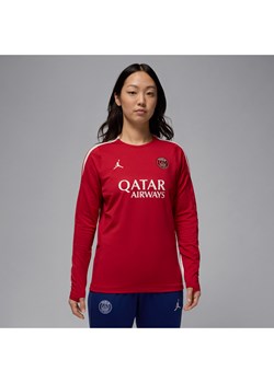 Damska dzianinowa koszulka piłkarska z półokrągłym dekoltem Jordan Dri-FIT Paris Saint-Germain Strike (wersja czwarta) - Czerwony ze sklepu Nike poland w kategorii Bluzki damskie - zdjęcie 178609433