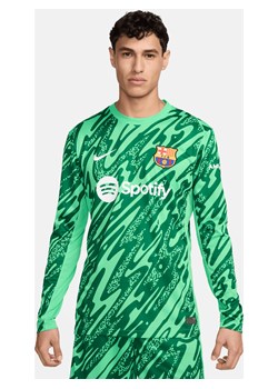 Męska koszulka piłkarska z długim rękawem Nike FC Barcelona Stadium Goalkeeper 2024/25 – replika - Zieleń ze sklepu Nike poland w kategorii T-shirty męskie - zdjęcie 178609960