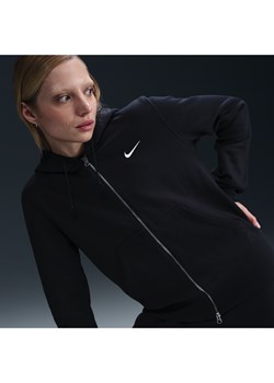 Damska bluza z kapturem i zamkiem na całej długości Nike Sportswear Phoenix Fleece - Czerń ze sklepu Nike poland w kategorii Bluzy damskie - zdjęcie 178610221