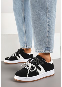 Czarne Sneakersy z Geometrycznym Wzorem Telawiela ze sklepu born2be.pl w kategorii Buty sportowe damskie - zdjęcie 178618263
