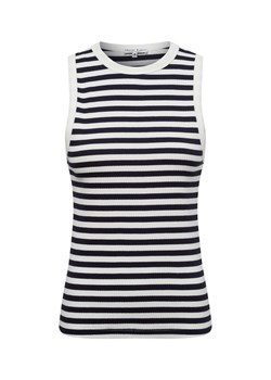 Marie Lund Damski - prążkowany top Kobiety Bawełna granatowy w paski ze sklepu vangraaf w kategorii Bluzki damskie - zdjęcie 178625381