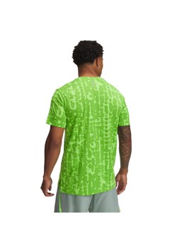 Męska koszulka do biegania Under Armour UA Launch Printed SS - zielona ze sklepu Sportstylestory.com w kategorii T-shirty męskie - zdjęcie 178625451